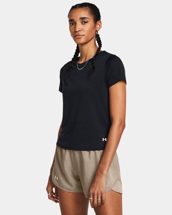 Women's UA Launch Short Sleeve in Black image number 0
